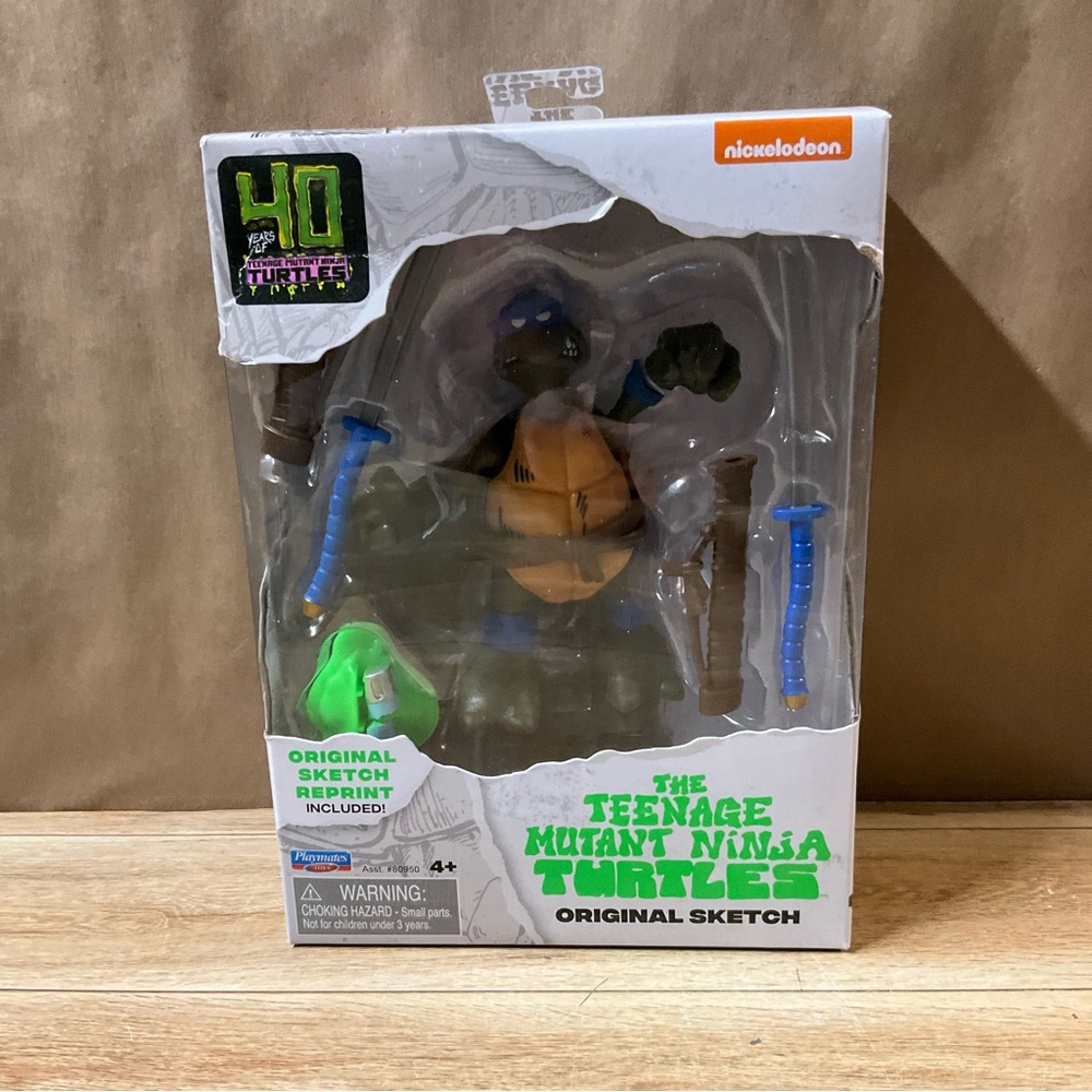 New! Teenage Mutant Ninja Turtles Original Sketch Leonardo Figure TNMT